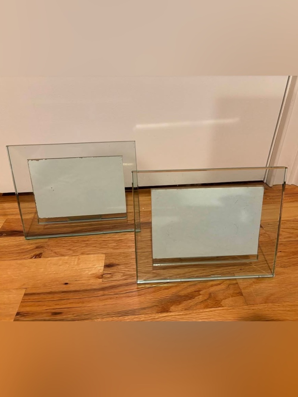 Clear Glass Picture Frames - Set of 2